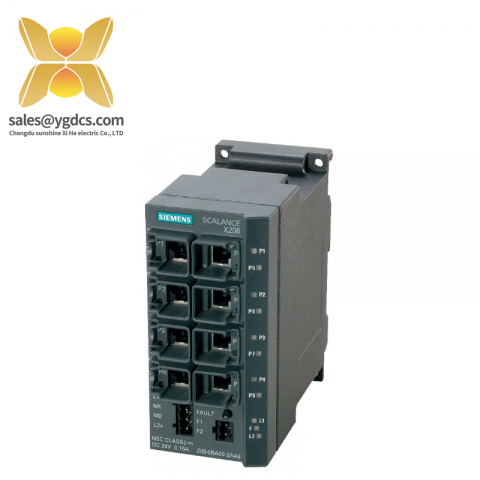 SIEMENS SCALANCE X208 - Pro Managed IE Switch, 8x 10/100Mbps Ports, IP65/67 Rated