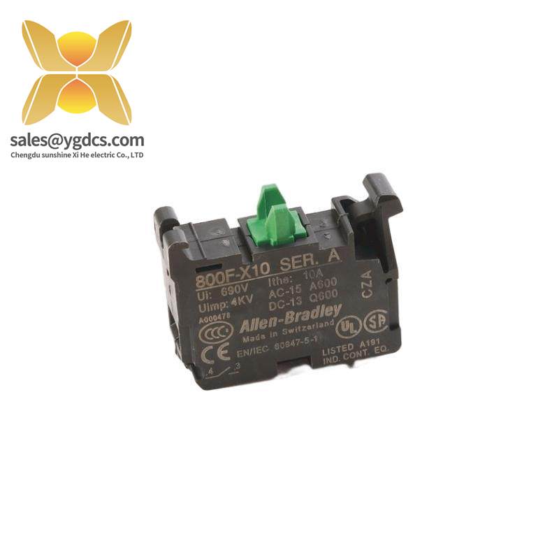 800f-x10_contact_block_22_5mm_plastic_1_normally_open.jpeg Brand 800F-X10 Contact Block, 22.5mm, Plastic, 1 NO - Industrial Control Solution