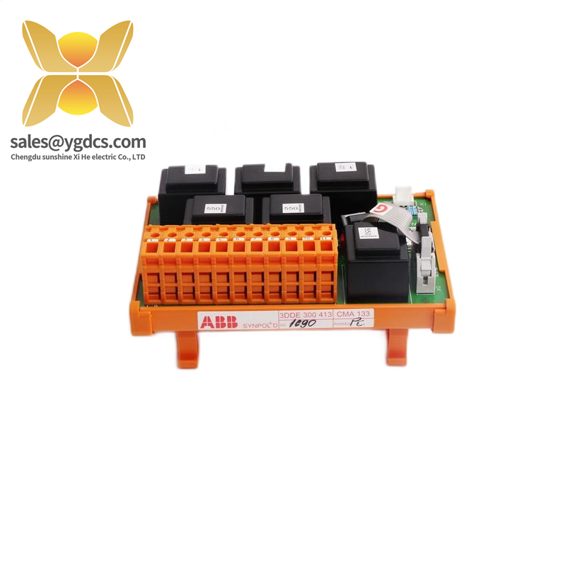 cma133_3dde300413_abb_terminal_board.png ABB CMA133 3DDE300413 Terminal Board; Manufacturer: ABB