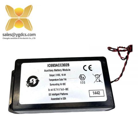 GE IC693ACC302B: Advanced Auxiliary Smart Battery Module, for Industrial Control Systems