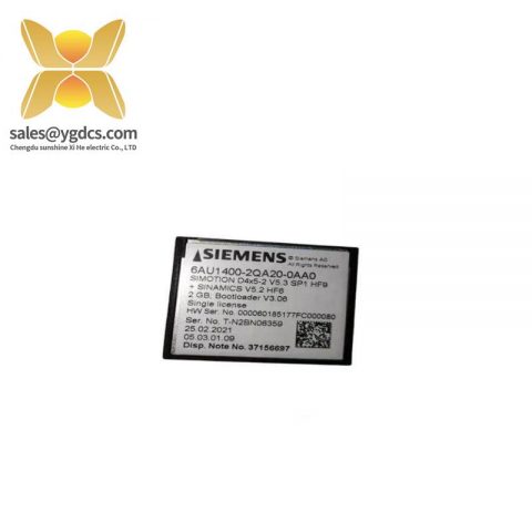 SIEMENS 6AU1400-2QA20-0AA0 Compact Flash Card for Industrial Automation