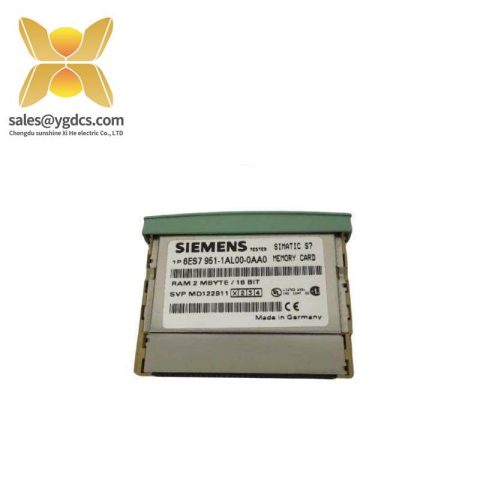 Siemens 6ES7951-1AL00-0AA0: Simatic S7 RAM Memory Card, Designed for Efficient Data Storage Solutions