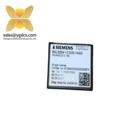 Siemens 6SL3 Series Compact Flash Card 6SL3054-1CG00-1AA0: Industry Control Module