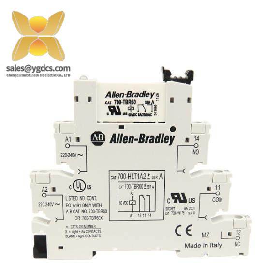 700-hlt12u2_700hlt12u2.jpg A-B 700-HLT12U2220-240 V AC/DC GP Terminal Block Relay, High Performance Industrial Control Component
